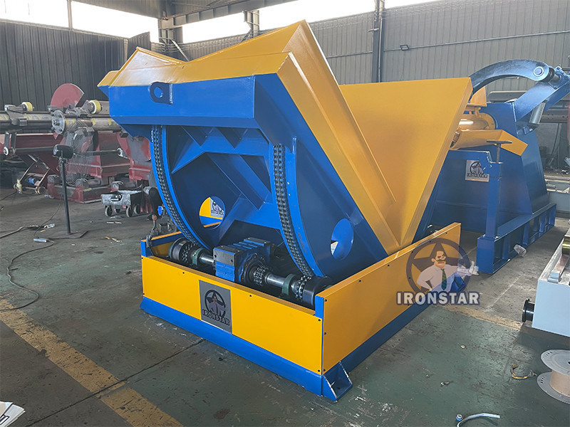 “Automatic Hydraulic Coil Flipper 5 Ton Capacity Coil Flipping Machine Steel Coil Handling Equipment”