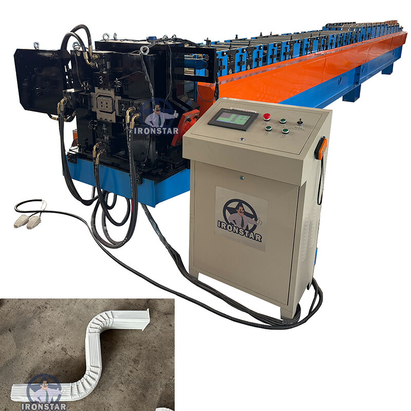 “USA Standard 3 in 1 Water Downpipe Roll Forming Machine, Multi Function Rainwater Downspout Gutter Profile Making Machinery, Durable Metal Down Pipe Roll Former for American Construction”
