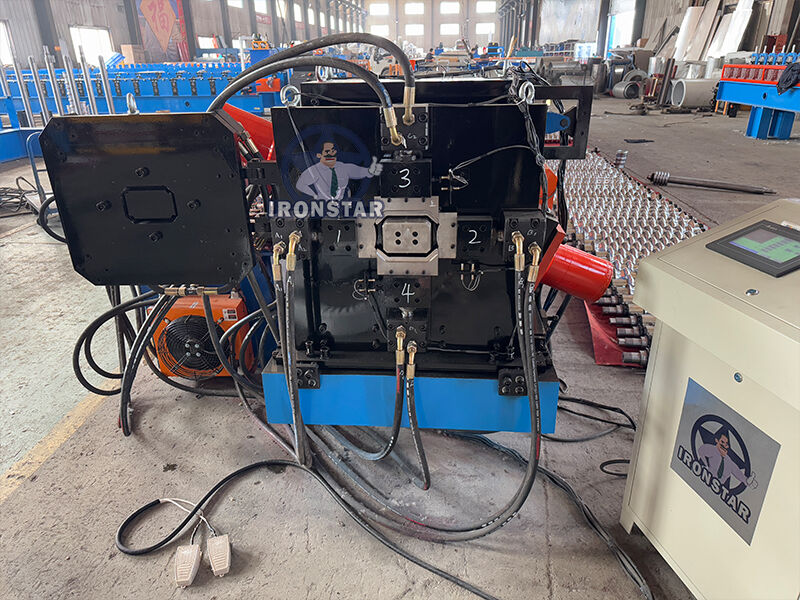 “USA Standard 3 in 1 Water Downpipe Roll Forming Machine, Multi Function Rainwater Downspout Gutter Profile Making Machinery, Durable Metal Down Pipe Roll Former for American Construction”